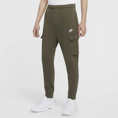 Nike Sportswear Club Fleece Men's Cargo Pants In Twilight Marsh,twilight Marsh,white