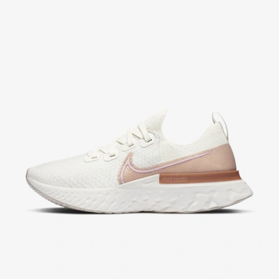 Nike React Infinity Run Flyknit Women's Running Shoe In Sail,metallic Copper,white,light Arctic Pink