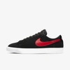 Nike Sb Blazer Low Gt Skate Shoe In Black,black,white,university Red