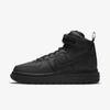 Nike Black Air Force 1 Boot Sneakers In Black