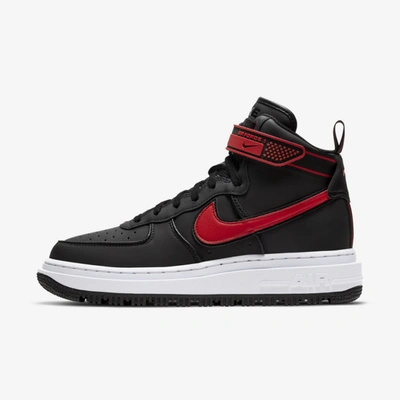 Nike Air Force 1 Men's Boot (black) In Black,white,university Red