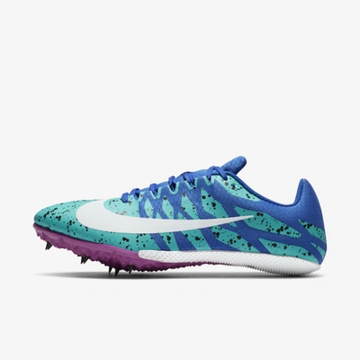 Nike Zoom Rival S 9 Racing Spike In Hyper Jade,racer Blue,hyper Violet,white