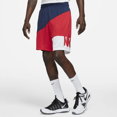 Nike Dri-fit Men's Basketball Shorts In Midnight Navy,university Red,white,university Red