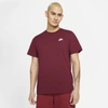 Nike Sportswear Club Men's T-shirt (dark Beetroot) In Dark Beetroot,white