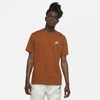 Nike Sportswear Club Men's T-shirt (tawny) In Tawny,white