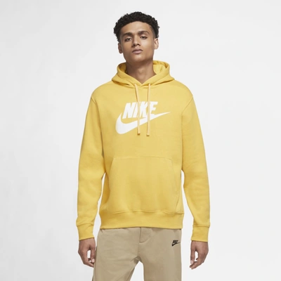 Nike Sportswear Club Fleece Men's Graphic Pullover Hoodie In Solar Flare,solar Flare