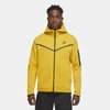 Nike Sportswear Tech Fleece Men's Full-zip Hoodie (dark Sulfur) In Dark Sulfur,black