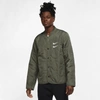 Nike Sportswear Swoosh Men's Quilted Jacket In Twilight Marsh,white