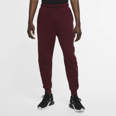 Nike Sportswear Tech Fleece Men's Joggers In Dark Beetroot,black