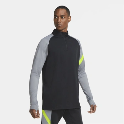 Nike Dri-fit Academy Pro Men's Soccer Drill Top In Black,smoke Grey,volt,light Smoke Grey