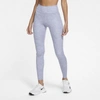 Nike One Luxe Women's Heathered Mid-rise Leggings In World Indigo,clear