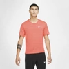 Nike Dri-fit Miler Men's Running Top In Bright Mango