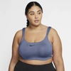 Nike Bold Women's High-support Padded Underwire Sports Bra In World Indigo,white