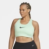 Nike Swoosh Women's Medium-support Non-padded Sports Bra (plus Size) (cucumber Calm) In Cucumber Calm,black
