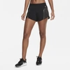 Nike Icon Clash Tempo Luxe Women's Running Shorts In Black,black,metallic Gold