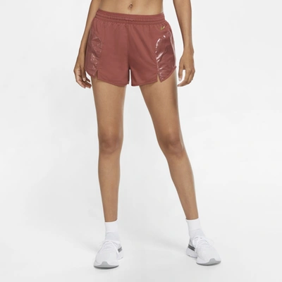 Nike Women's Icon Clash Tempo Luxe Running Shorts In Brown