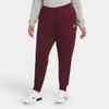 Nike Sportswear Essential Women's Fleece Pants In Dark Beetroot,white