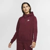 Nike Sportswear Essential Women's 1/4-zip Hoodie In Dark Beetroot,white