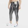 Nike One Icon Clash Women's 7/8 Leggings In Black,black,metallic Silver