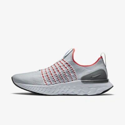 Nike React Phantom Run Flyknit 2 Men's Running Shoe In Pure Platinum,flash Crimson,racer Blue,white