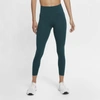 Nike One Luxe Women's Mid-rise 7/8 Leggings In Dark Atomic Teal,clear