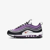 Nike Air Max 97 Big Kidsâ Shoe In Dark Smoke Grey,white,violet Frost,camellia