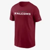Nike Men's Big And Tall Red Atlanta Falcons Wordmark Legend Performance T-shirt In Red