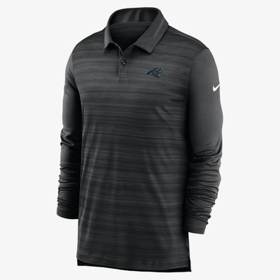 Nike Logo Men's Long-sleeve Polo In Black