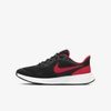 Nike Revolution 5 Big Kids' Running Shoe In Black,white,university Red