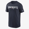 Nike Navy New England Patriots Primetime Wordmark Essential T-shirt In Blue