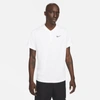 Nike Court Dri-fit Tennis Henley Shirt In White,black