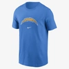 Nike Essential (nfl Los Angeles Chargers) Big Kids' (boys') Logo T-shirt In Blue