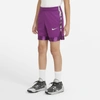 Nike Dri-fit Elite Big Kids' Basketball Shorts In Viotech,light Smoke Grey