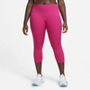 Nike Women's One Mid-rise Crop Leggings (plus Size) In Pink