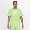 Nike Sportswear Men's T-shirt In Light Liquid Lime,white