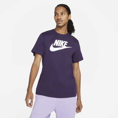 Nike Sportswear Men's T-shirt In Grand Purple,white