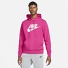 Nike Sportswear Club Fleece Men's Graphic Pullover Hoodie (fireberry) In Fireberry,fireberry