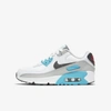 Nike Air Max 90 Ltr Big Kidsâ Shoes In White,chlorine Blue,light Fusion Red,iron Grey