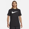 Nike Sportswear Men's Swoosh Short-sleeve Crewneck T-shirt In Black