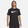Nike Big Boys Solid Short Sleeves Hydroguard Rashguard In Black