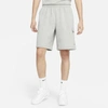 Nike Sportswear Club Wide-leg Fleece-back Cotton-blend Jersey Cargo Shorts In Grey