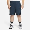 Nike Dri-fit Elite Big Kids' Basketball Shorts (extended Size) In Deep Ocean,black