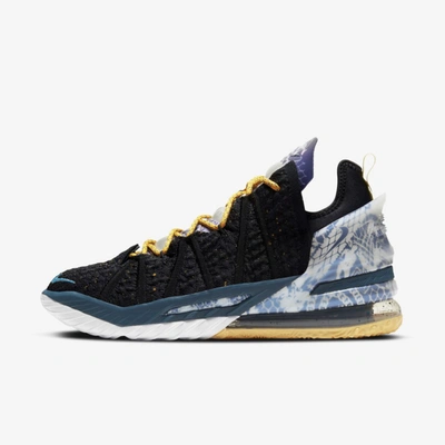 Nike Lebron 18 Basketball Shoe (black) In Black,topaz Gold,midnight Turquoise,bleached Aqua