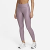 Nike One Women's Mid-rise 7/8 Leggings In Purple Smoke,dark Raisin