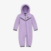 Nike Sportswear Tech Fleece Baby Full-zip Coverall In Purple