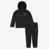 Nike Sportswear Tech Fleece Baby Zip Hoodie And Pants Set In Black