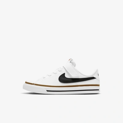 Nike Babies' Court Legacy Little Kids' Shoes In White,desert Ochre,gum Light Brown,black