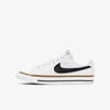 Nike Big Boys Court Legacy Casual Sneakers From Finish Line In White,desert Ochre,gum Light Brown,black