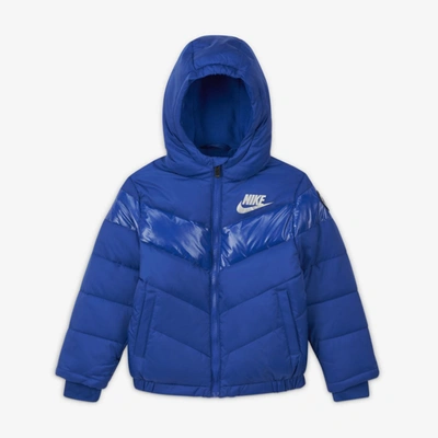 Nike Little Kids' Color-block Puffer Jacket In Game Royal