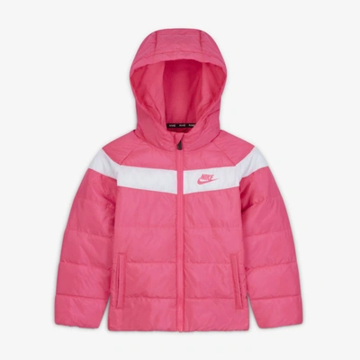Nike Little Kids' Full-zip Puffer Jacket In Hyper Pink